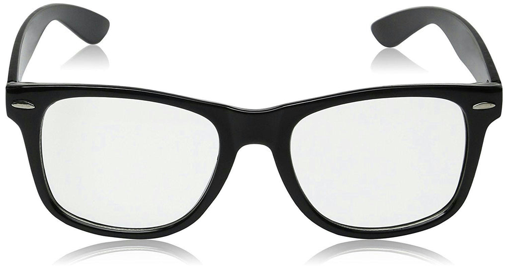 High Quality Retro Nerd Dork Fashion Glasses Black Frame Clear Lens Buddy Clark by HalloweenStore.com
