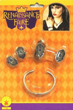 Renaissance Faire Ladies Gothic 5 Piece Vampiress Costume Jewelry Set by HalloweenStore.com