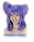 Purple Pigtail Butterfly Clips Fairy Tale Wig Club Kid Pig Tails by HalloweenStore.com
