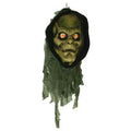 Plastic Green Zombie Head with Light Up Eyes Monster Head Halloween Prop by HalloweenStore.com
