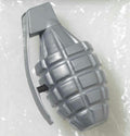 Silver Plastic Combat Hero Water Squirting Squirt Hand Grenade Pool Bath Toy by HalloweenStore.com