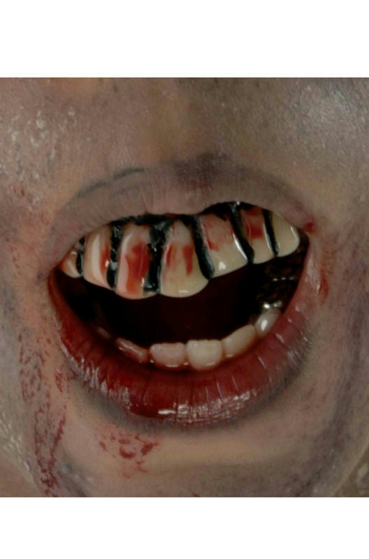 The Walking Dead Zombie Decay Bloody Teeth Adult Costume Accessory by HalloweenStore.com