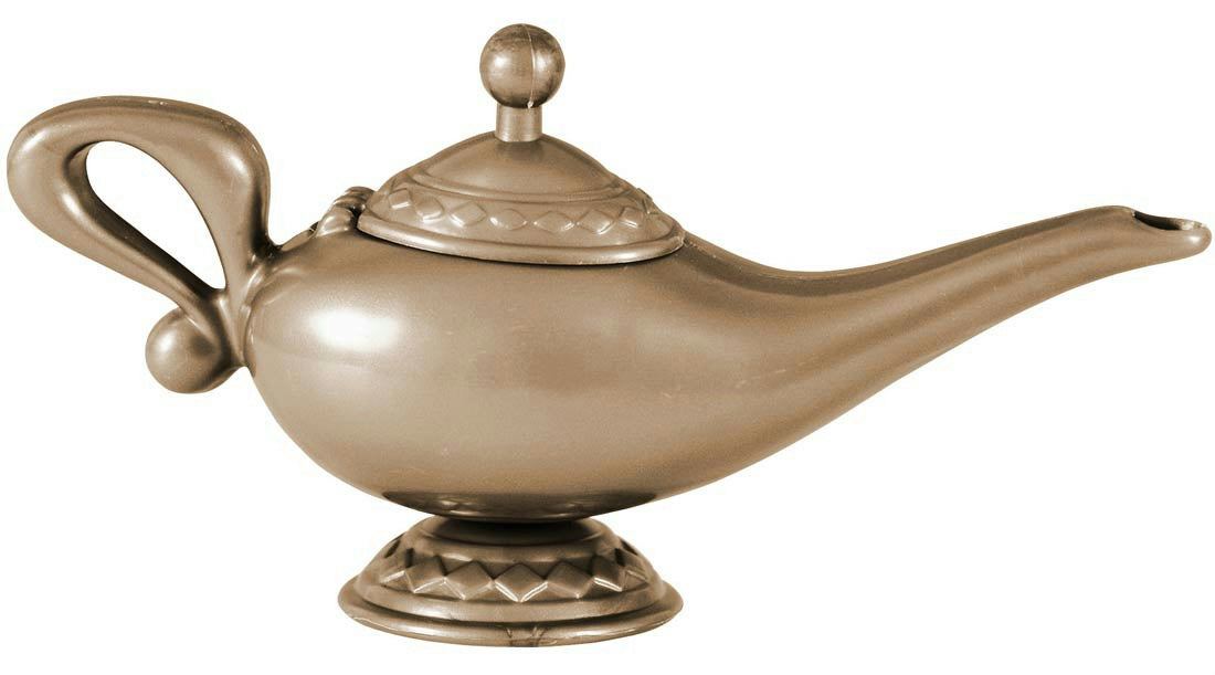 Gold Plastic Genie Lamp Prop Costume Accessory by HalloweenStore.com