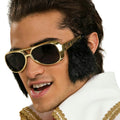 Gold Elvis Presley Novelty Eyewear Glasses with Attached Sideburns 9139 by HalloweenStore.com