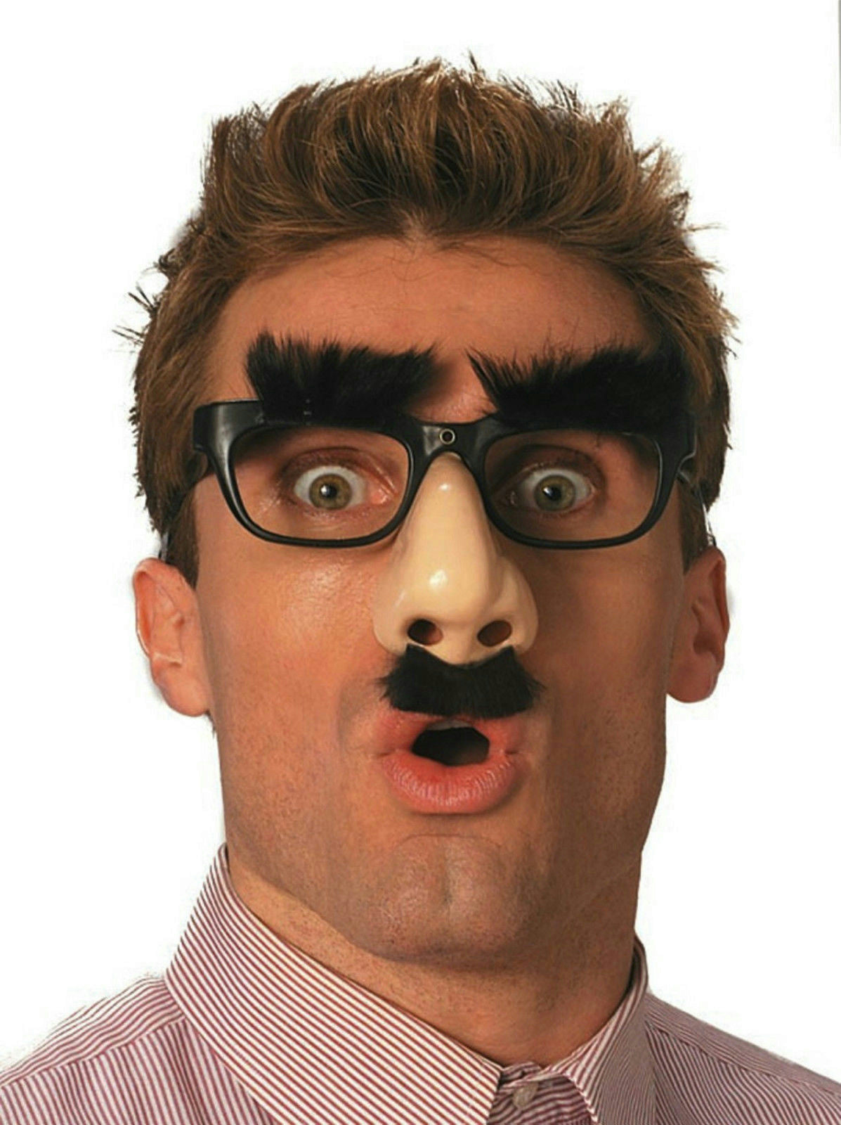 Mr. Boss Groucho Marx Funny Nose Disguise Glasses Bushy Eyebrows and Mustache by HalloweenStore.com