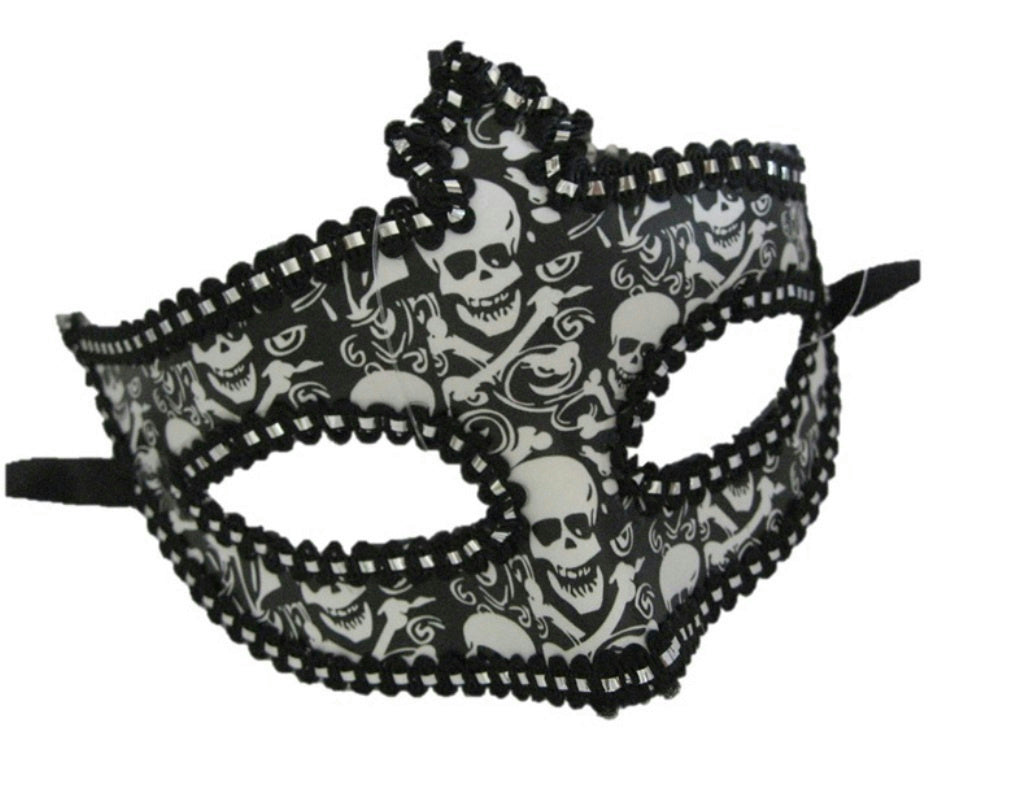 Bone Collection Skeleton Heads Mask Skulls Fancy Masquerade Costume Accessory by HalloweenStore.com