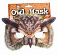 Owl Mask 3D Screen Print Realistic Look Soft Face Mask Fun Fur Adult Or Child by HalloweenStore.com