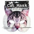 Cat Mask 3D Screen Print Realistic Look Soft Face Mask Fun Fur Adult Or Child by HalloweenStore.com