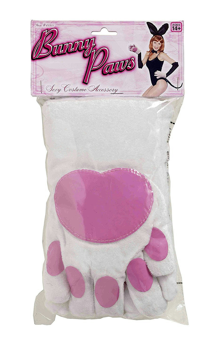 Forum Novelties Womens White Bunny Paws Adult Costume Gloves by HalloweenStore.com