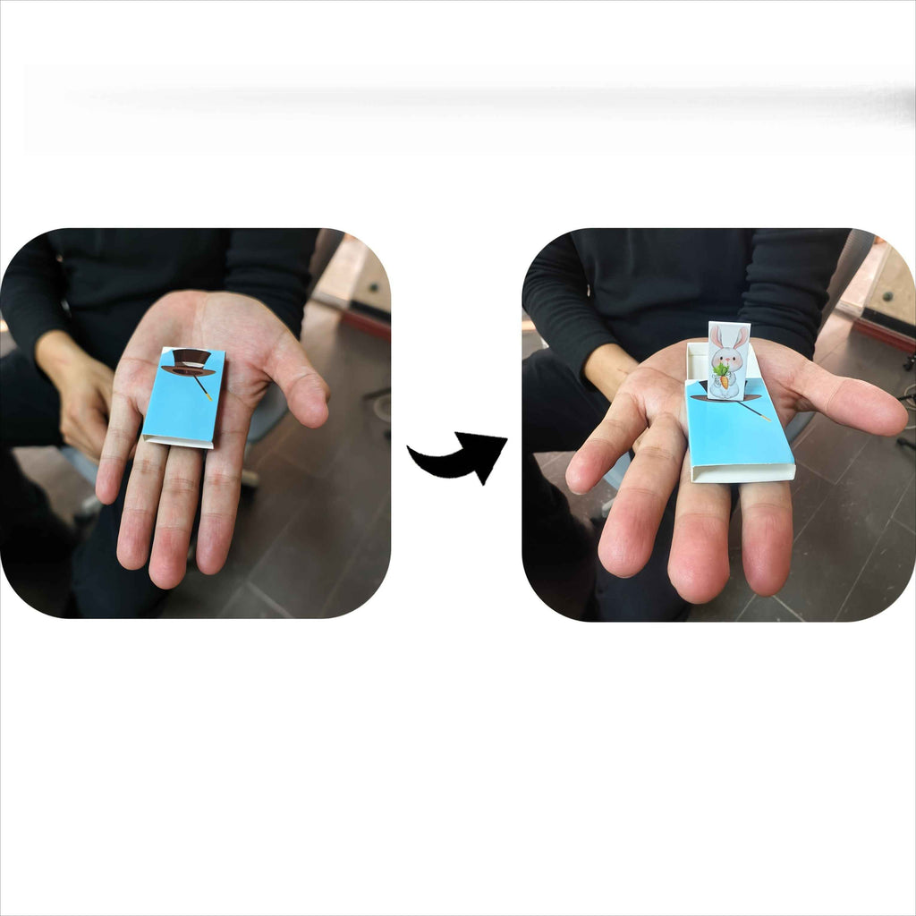 3D Printed Rabbit Pull Back Magic Prop, Matchbox Mechanism Toy, Close-Up Interactive Prank Gadget