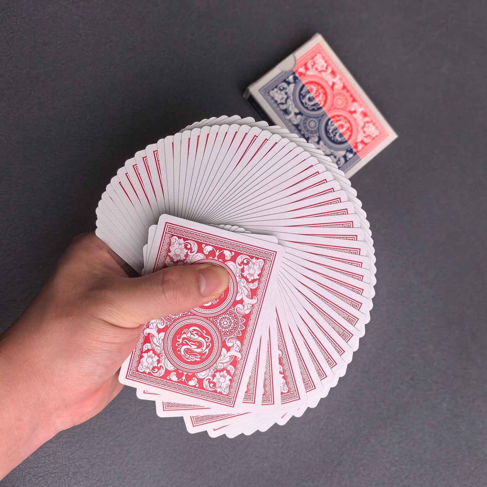 52 Magic Tricks Red Cards - Professional Magician's Props with Random Back Designs for Enhanced Performance, Includes Tutorial Videos – Perfect for Stage Shows, Competitions, Teaching, Short Video Shoots, Birthday Gifts, and Party Favors