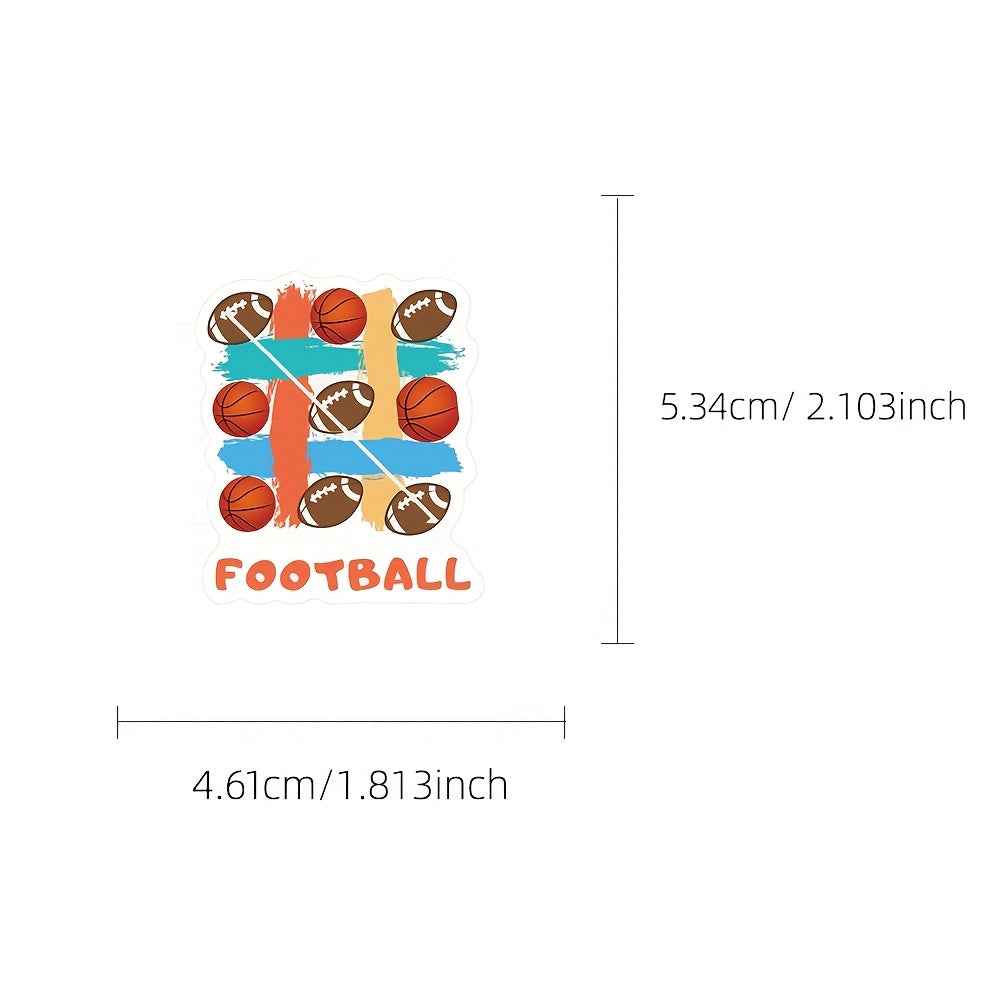 50pcs American Football Sticker Set - Perfect Sports Fan Decals for Laptops, Skateboards, and More!