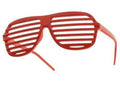 Red Lensless Shutter Blinds Style Party Glass Frame Cool Fashion Eyewear by HalloweenStore.com