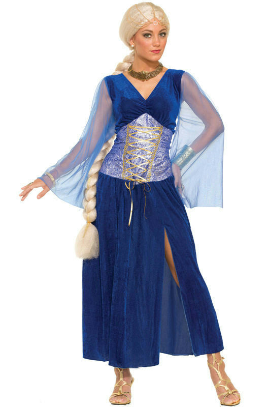 Game of Thrones Women's Long Medieval Sapphire Dress Adult Costume Standard Size by HalloweenStore.com