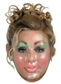Transparent Young Woman Plastic Adult Mask by HalloweenStore.com