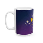 Ceramic Mug — 'Big Tim's Vagmag Emporium' Retro Purple Coffee Cup by Printify