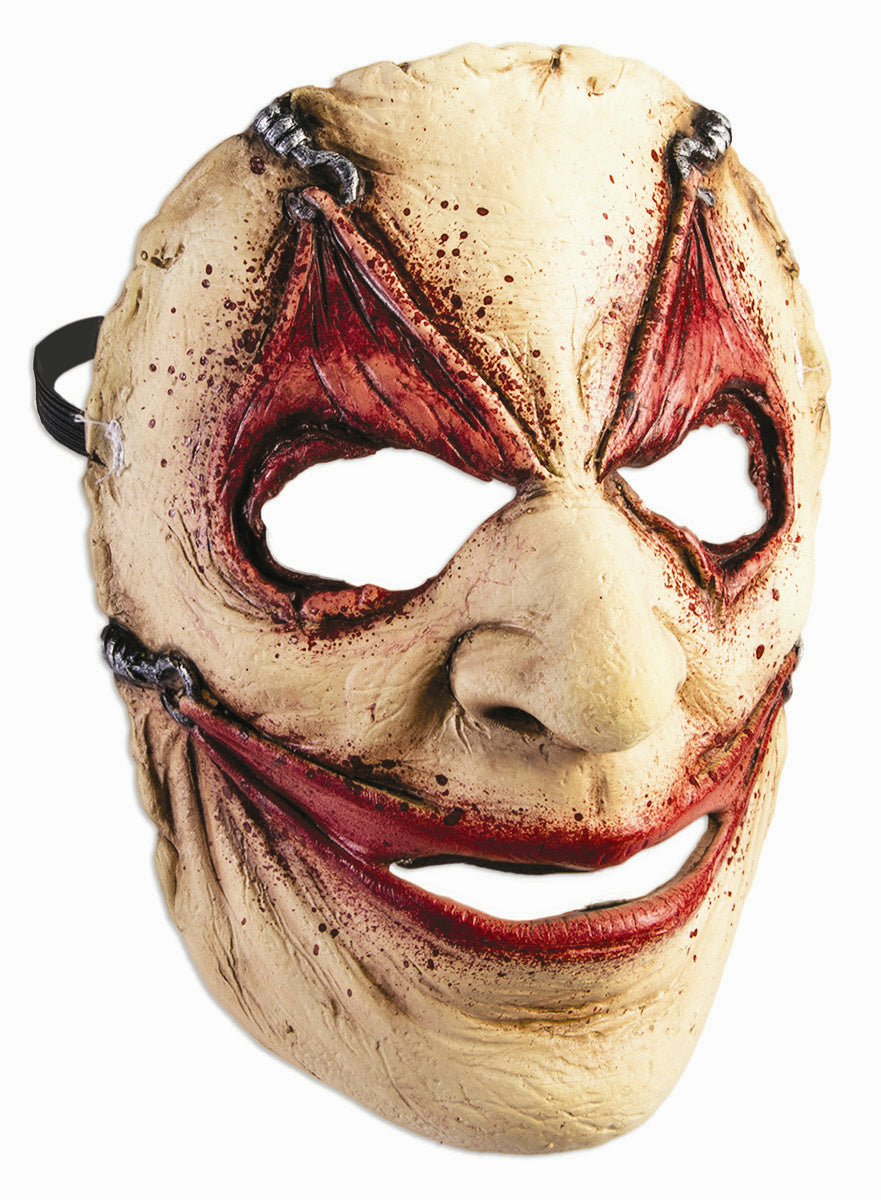 Piercing Frontal Face Mask Hooked Gruseome Stretched Wide Eyes Mouth Halloween by HalloweenStore.com