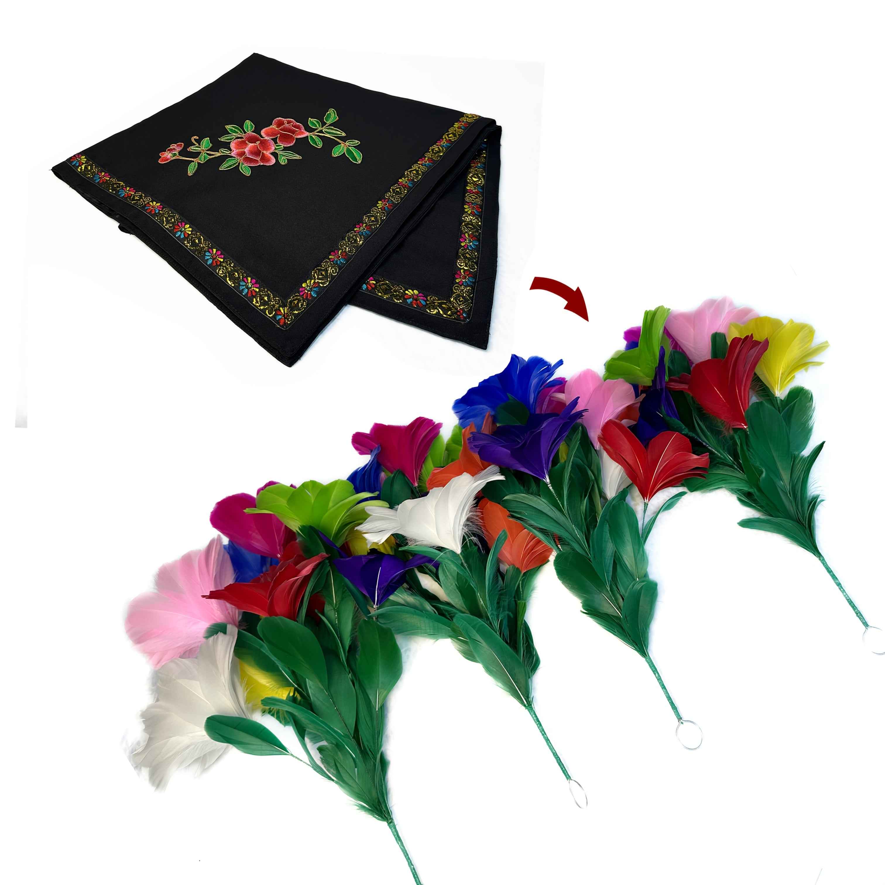 Novel Magic Props, Performance Supplies, Handkerchief Transforming Into Flowers, High-Quality Set, Stage Equipment