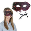 Creepy Spider Dripping Blood Burlap Eye Mask Costume Accessory by HalloweenStore.com
