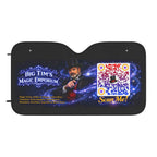 Car Sun Shade — 'Big Tim's Magic Emporium' Design with Scan Me QR Code by Printify