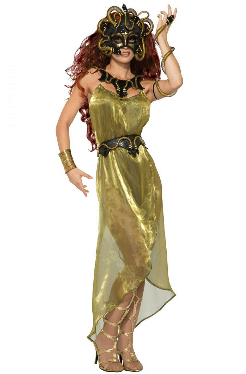 Gold Roman Toga Adult Costume Dress by HalloweenStore.com