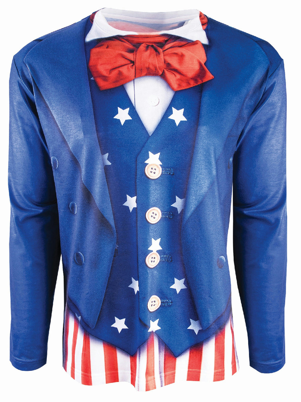 Instantly Patriotic Realistic Uncle Sam Sublimation T-Shirt Adult Size Large by HalloweenStore.com