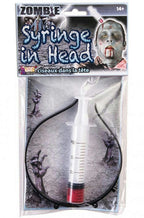 Syringe In Head Bloody Zombie Halloween Headband by HalloweenStore.com