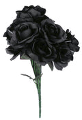 Black Rose Bouquet Black Fake Dead Flowers by HalloweenStore.com