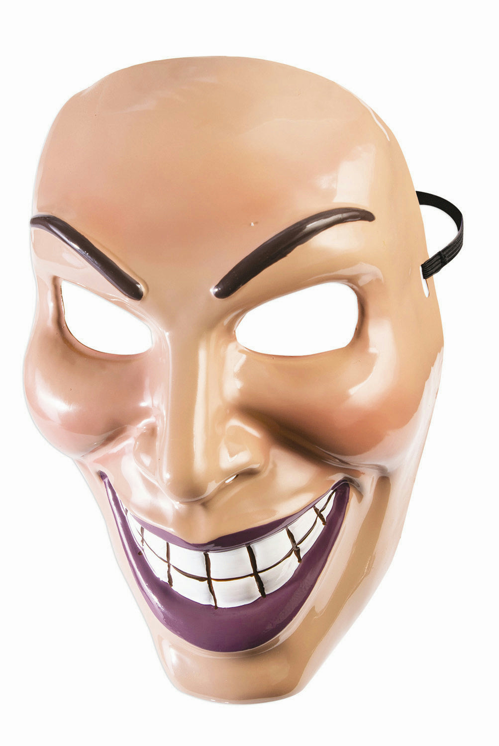 Male Evil Grin Mask Purge Half Costume Accessory PVC Mans Revenge Smile by HalloweenStore.com