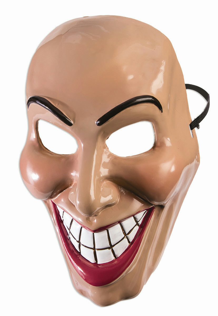Female Evil Grin Mask Purge Half Costume Accessory PVC Womens Revenge Smile by HalloweenStore.com