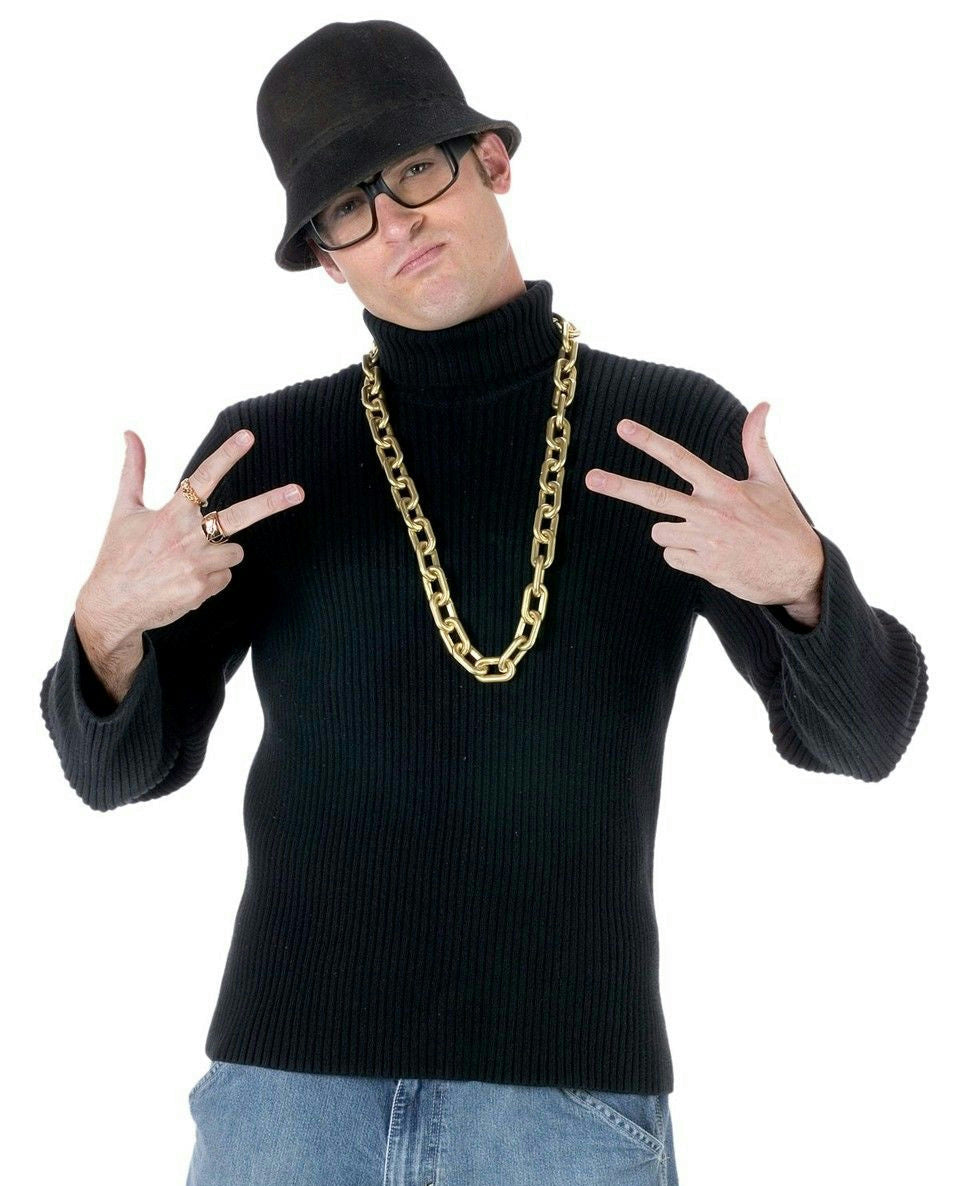 Adult 1980s Old School Rapper Halloween Costume Accessory Kit Run DMC Hip Hop by HalloweenStore.com