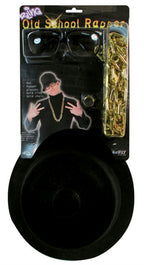 Adult 1980s Old School Rapper Halloween Costume Accessory Kit Run DMC Hip Hop by HalloweenStore.com
