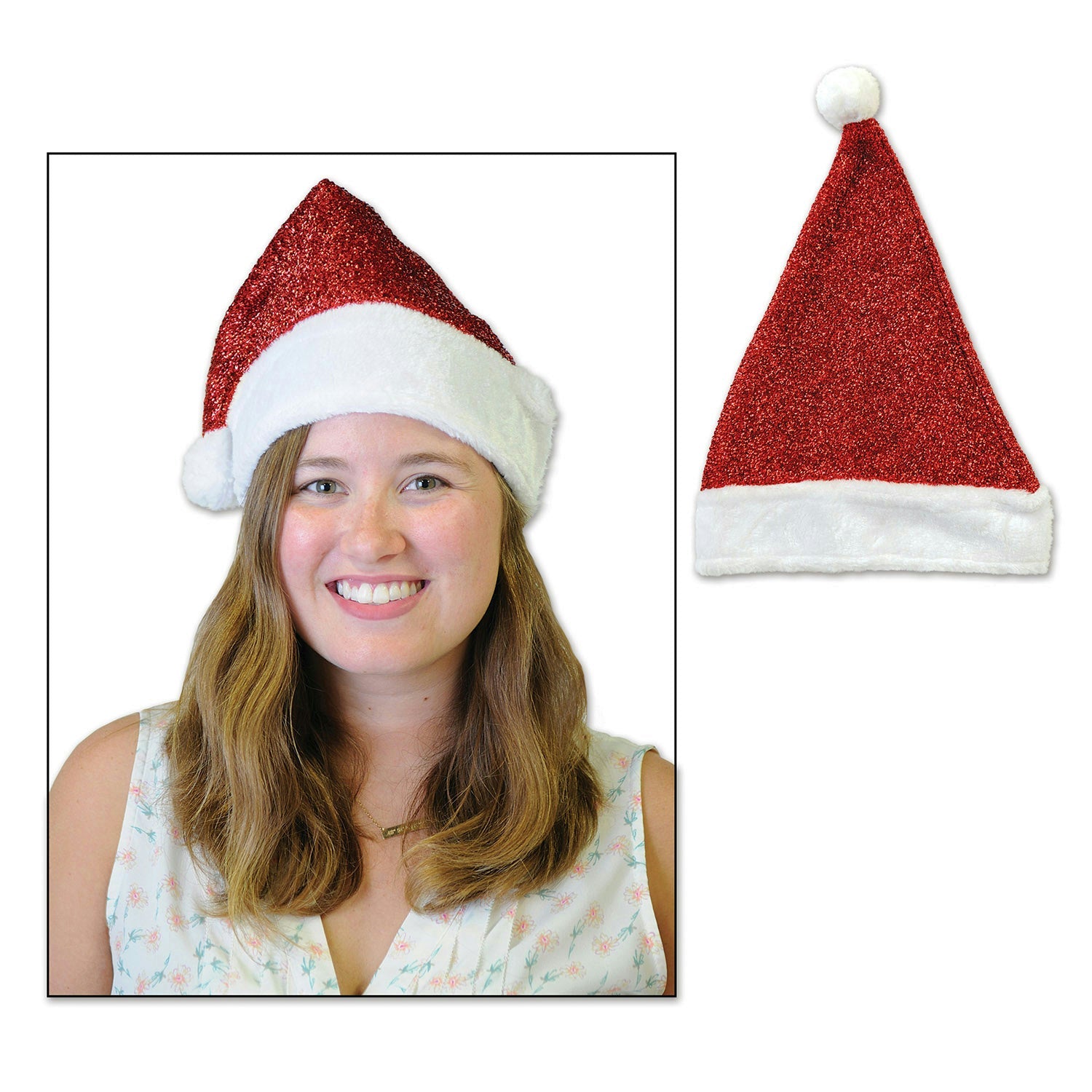 Metalic Santa Hat by HalloweenStore.com