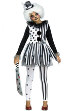 Black White Girls Killer Clown Costume Child by HalloweenStore.com