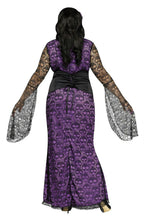 La Muerte Day of Dead Purple Black Sheer Skull Waist Cinch Dress 1X 16-20 by HalloweenStore.com