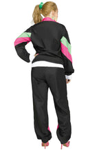 Women's 80's Retro Track Sweat Suit Adult Costume S/M 2-8 by HalloweenStore.com