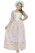 Fun World Girl's Colonial Lady Floral Dress Hat Child Costume Size Large 12-14 by HalloweenStore.com