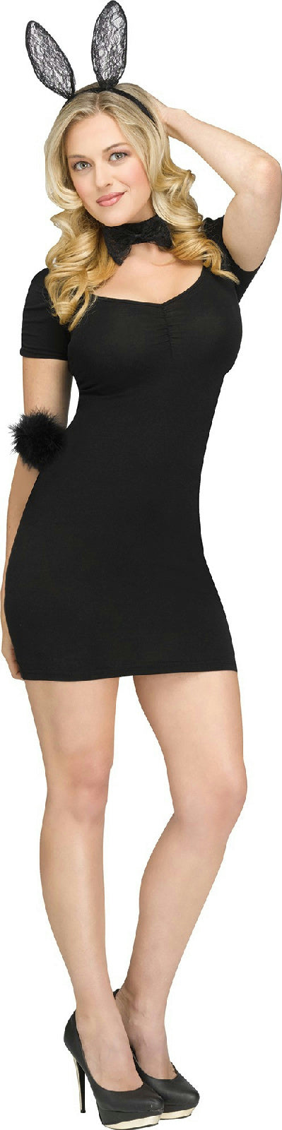 Fun World Halloween Sexy Lacy Bunny Ears Choker & Tail 2pc Costume Accessory Kit by HalloweenStore.com
