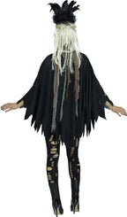 Voodoo Priestess Skeleton Print Poncho Costume Accessory by HalloweenStore.com