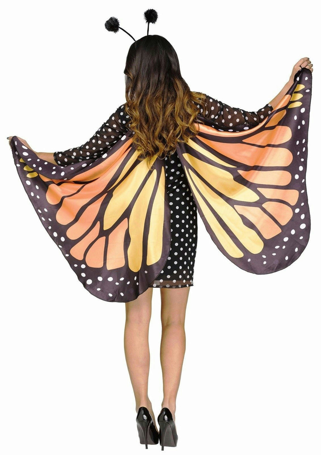 Fun World Women's Fluttery Monarch Butterfly Adult Costume S/M 2-8 by HalloweenStore.com