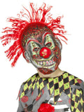 Smiffy's Child Twisted Clown EVA Halloween Costume Mask with Crazy Red Hair by HalloweenStore.com