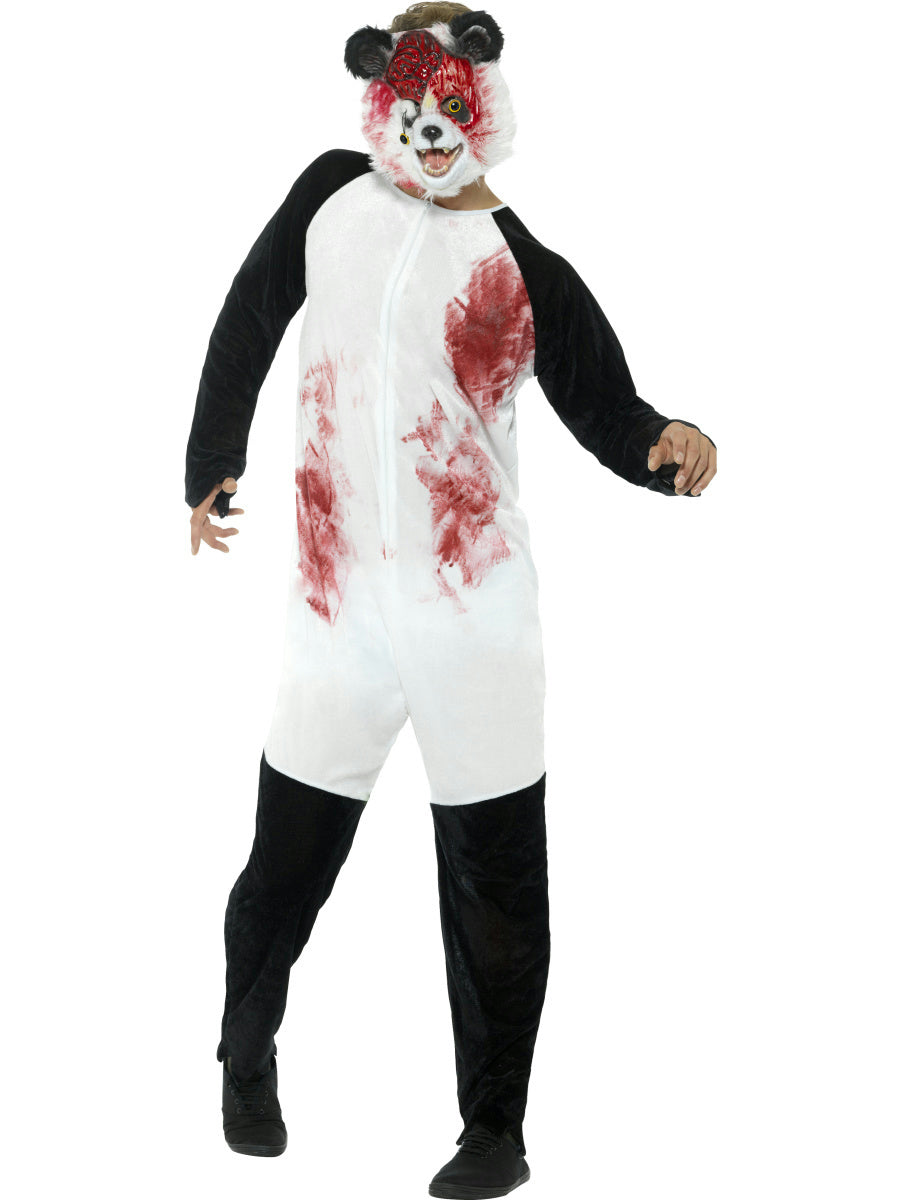 Smiffy's Men's Deluxe Zombie Panda Adult Costume and Mask Size Medium Gory by HalloweenStore.com