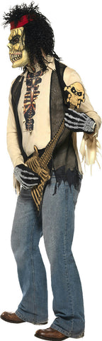Zombie Rocker Skeleton Adult Dad Costume Bone Guitar and Mask Medium by HalloweenStore.com