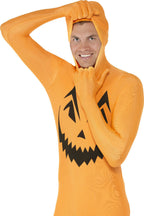 Pumpkin Second Skin Adult Costume Size Small by HalloweenStore.com
