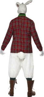 Men's Rabid Rabbit Costume Jacket Top Cravat and Trousers With Mask Size Medium by HalloweenStore.com