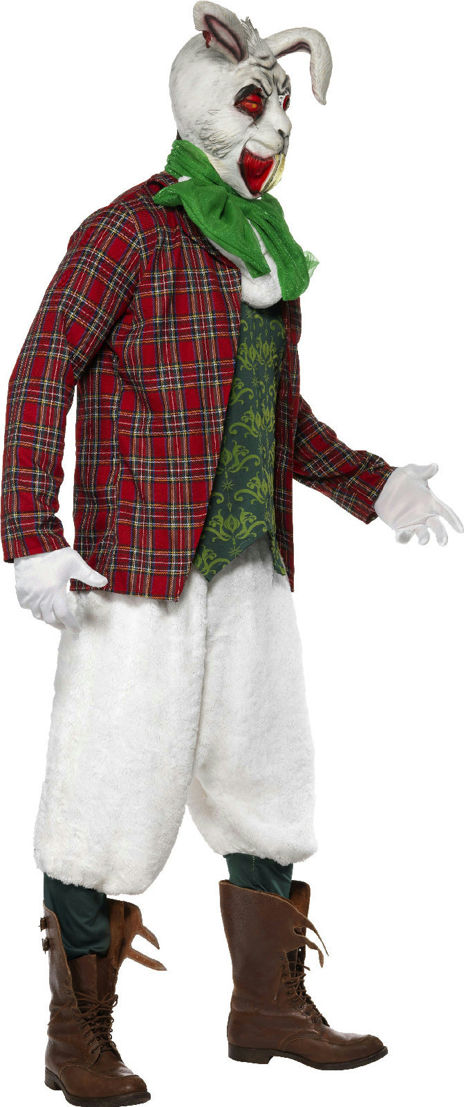 Men's Rabid Rabbit Costume Jacket Top Cravat and Trousers With Mask Size Large by HalloweenStore.com