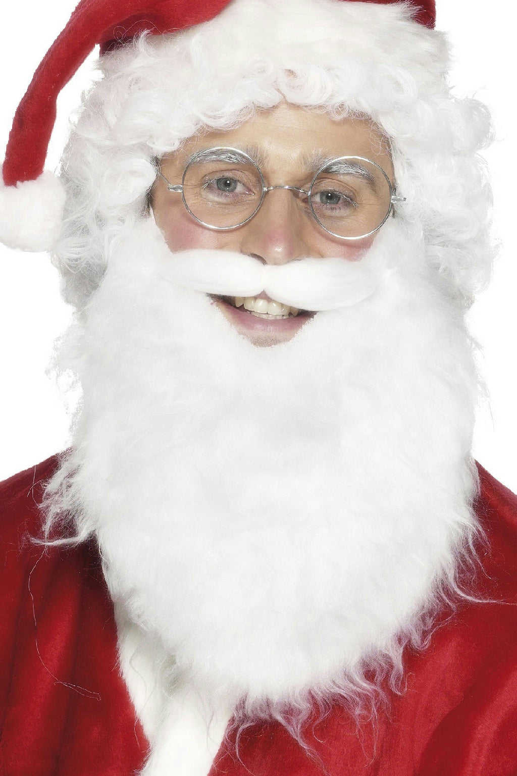 Economy White Santa Beard Smiffys by HalloweenStore.com
