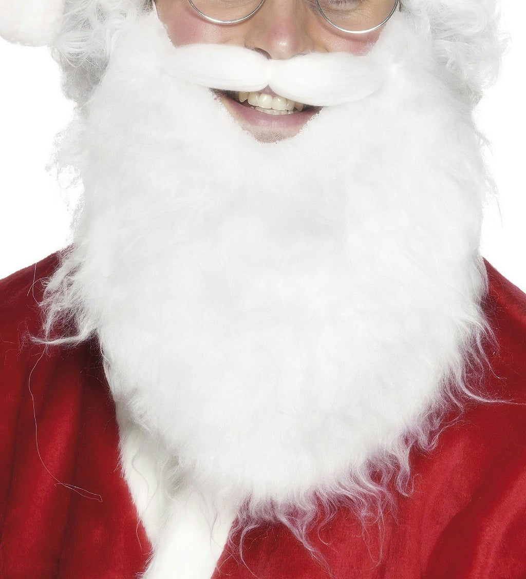 Economy White Santa Beard Smiffys by HalloweenStore.com