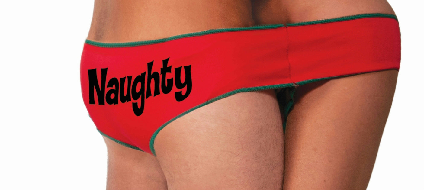 Forum Novelties Christmas Naughty Nice Fundies Undies For Two Novelty Gag by HalloweenStore.com