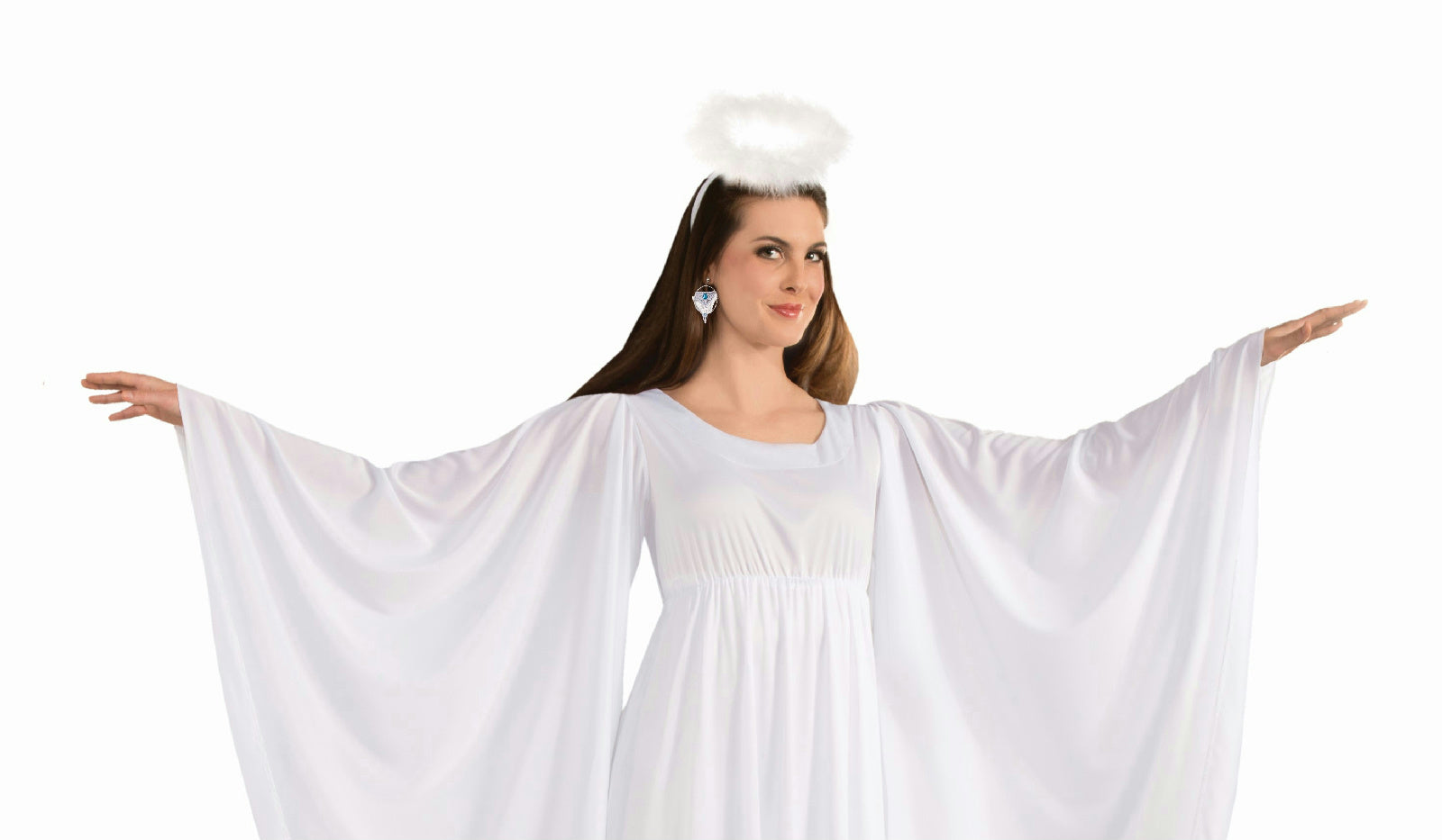 Angel White Adult Dress and Halo Standard Size Costume by HalloweenStore.com